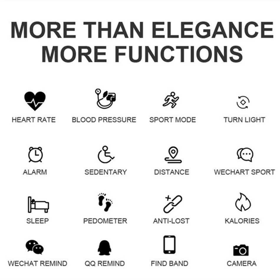 Fitness Bracelet Sport Women Smart Watches Heart Rate Monitoring Bluetooth For Android IOS Alarm Clock Best Gift for Girls | Электроника