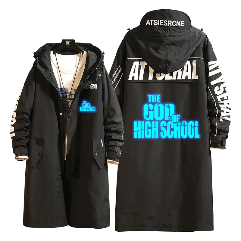 Толстовка с капюшоном для косплея Цзинь МО ри Длинная ветровка принтом Бога