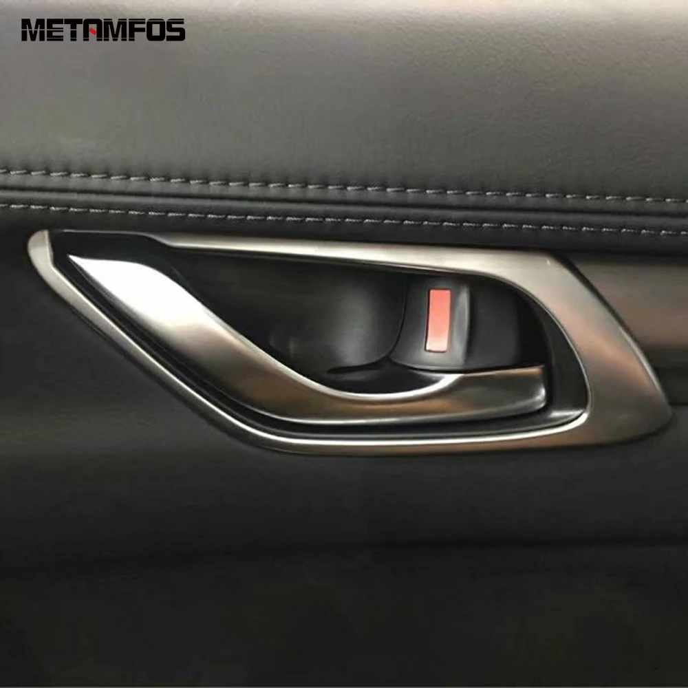 Для Mazda CX 5 CX5 KF 2017 2018 2019 карбоновое волокно внутри дверная ручка чаша крышка