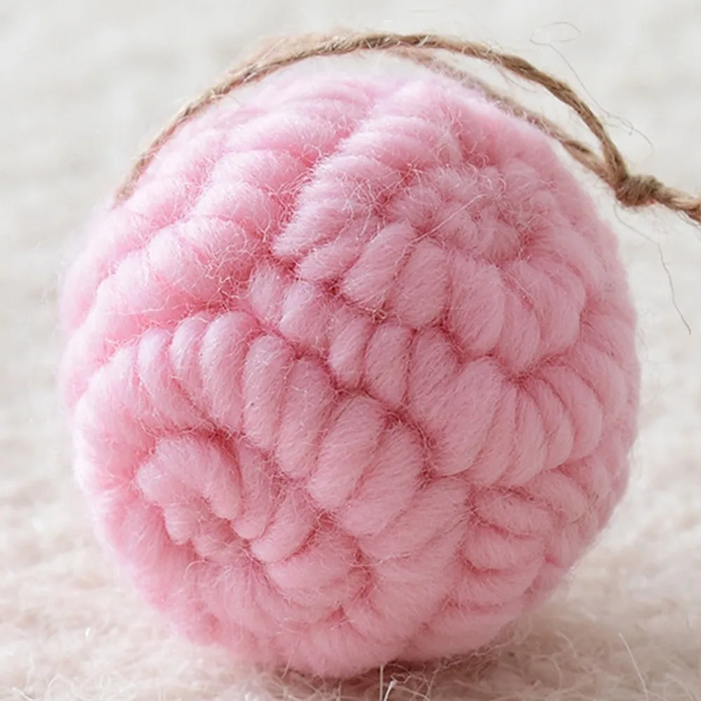 PINK Ручной работы рождественские шерстяные фетровые шары детская комната Настенный декор подвесная детская гирлянда Рождественские украшения для деревьев вечерние домашний декор 1 шт - Цвет: PINK