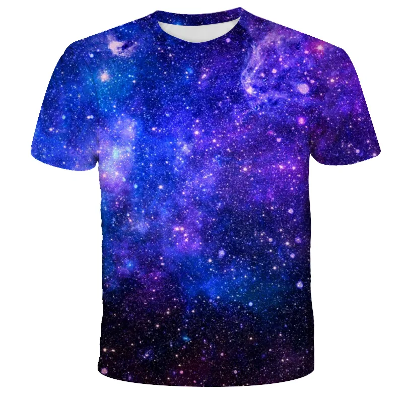 

Hot Summer Boys Girls 3D children's round neck short sleeve solar system star outdoor adventure T-shirt 4-14t2021 NEW