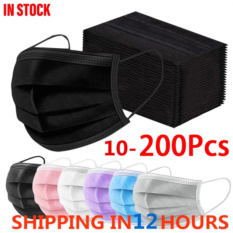 10 200 шт. Маска одноразовая нетканая 3 х слойная фильтрующая маска для рта лица