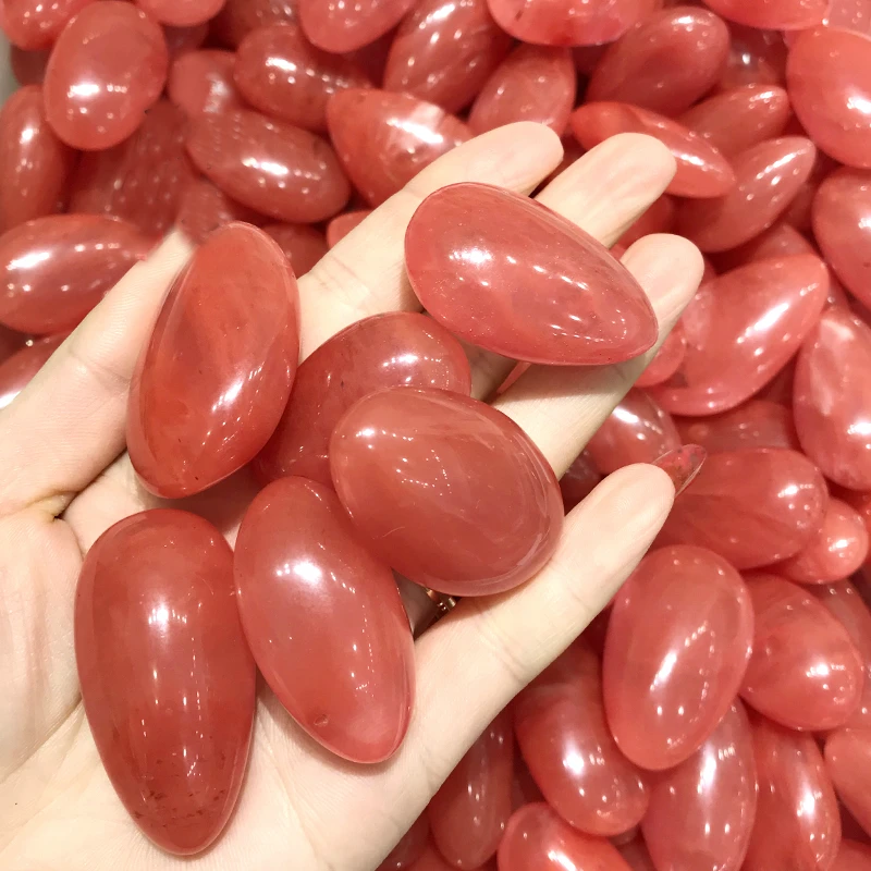 

100g Beautiful Red Melting Stones Watermelon Rocks Tumbled Palm Healing Crystals Play Rock Quartz Crystals Decorative Stones