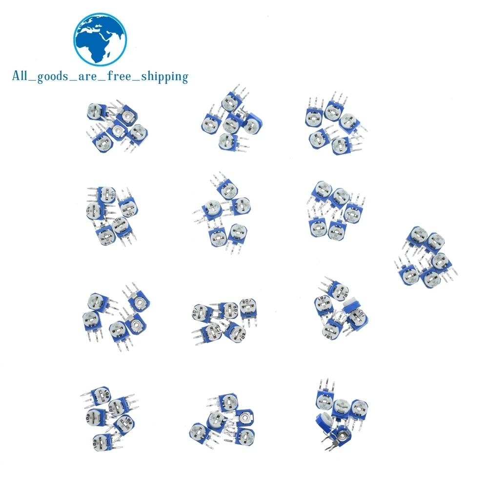 10 шт. Rm063 Rm-063 100 200 500 1k 2k 5k 10k 20k 50k 100k 200k 500k 1m Ом тримпот триммерный Потенциометр переменный резистор