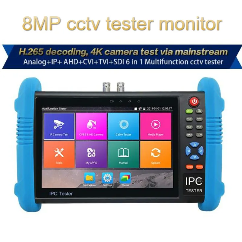 Тестер IP камеры IPC9800 Plus 4K H.265/H.264 8MP TVI CVI 5MP AHD SDI CVBS|Монитор и дисплей для CCTV| |