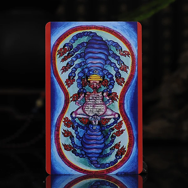 Тибетский буддизм колесо скорпиона Angry Guru Rinpoche амулет карта Будды|Упаковка и
