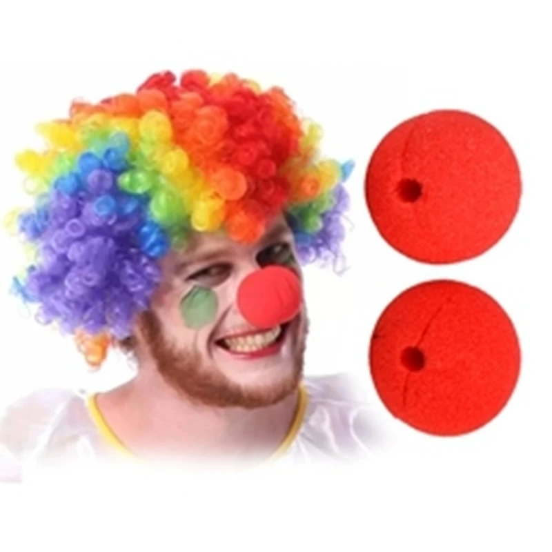 5 шт. Очаровательная Губка из пенопласта в форме циркового носа клоуна с красным