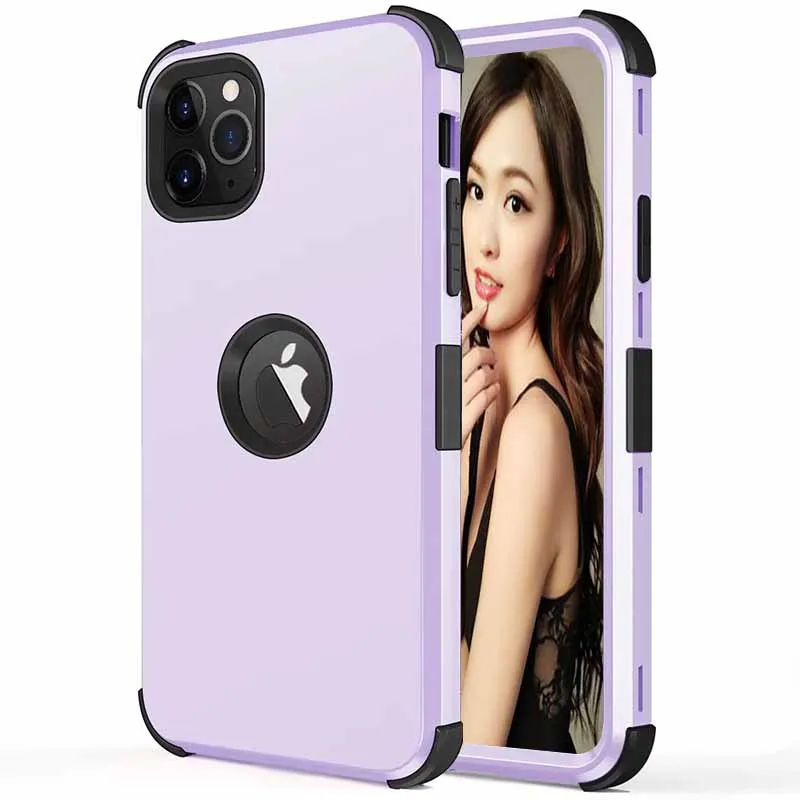 360 ударопрочный полный защитный чехол Гибридный ТПУ + резина жесткий прочный для