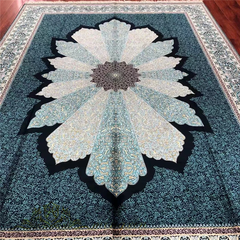Goede 8X11 Voeten Grote Zijden Tapijt Handgeknoopt Turks Zijden Tapijten Medaillon Hand Weave Zijde Tapijt Voor Parlor