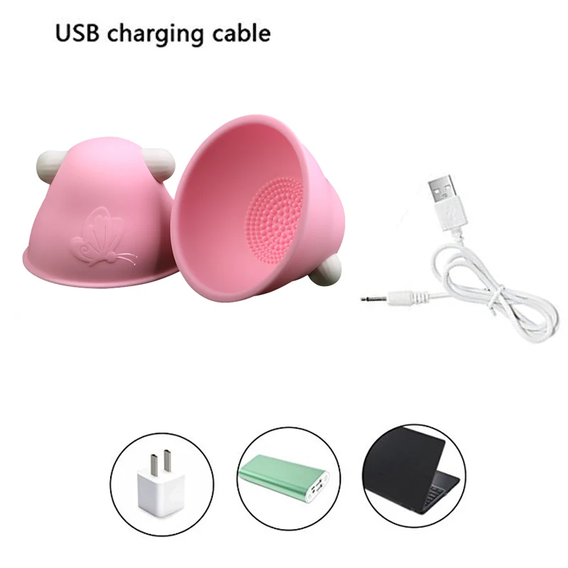 Увеличивающий грудь Женский Вибратор с присоской для сосков|Массажеры груди| |