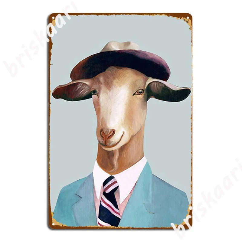 

Goat Metal Signs Wall Pub Cinema Vintage Wall Decor Metal Posters