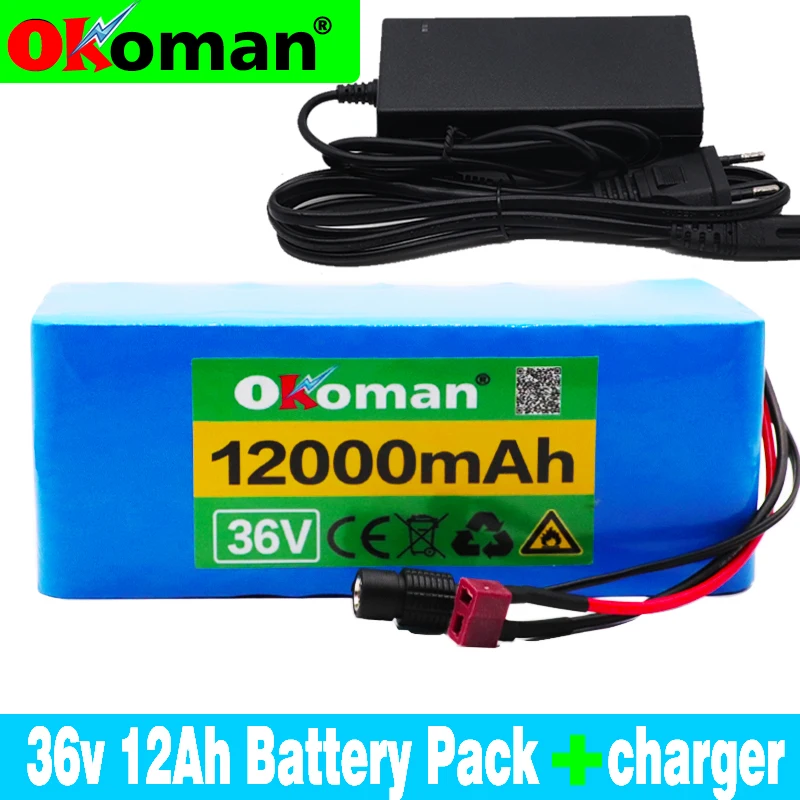 10S4P 36V12Ah батарея 18650 литиевая 500W высокая мощность батареи 42В 12000 мА/ч Электрический