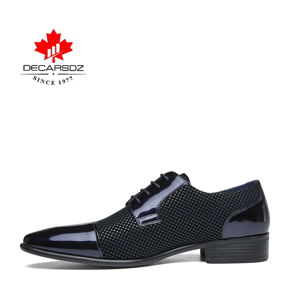DK-S-020-6 Мужские модельные туфли; Новинка; брендовые Модные мужские свадебные туфли; сезон осень-зима; цвет черный, белый; классические дизайнерские мужские официальные туфли - Цвет: DK-S-020-6
