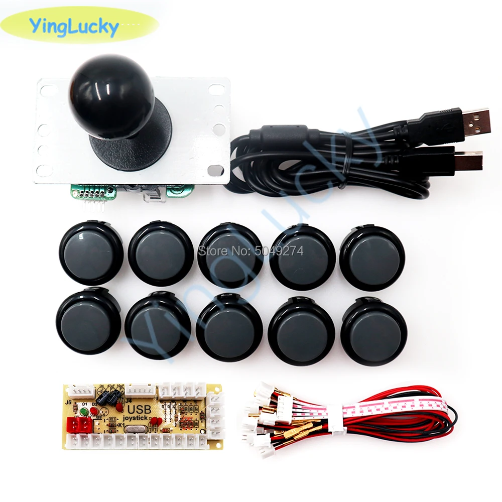 

New Arcade diy kit zero delay USB encoder pc to sanwa button sanwa joystick for Raspberry Pi Pandora box arcade cabinet MAME
