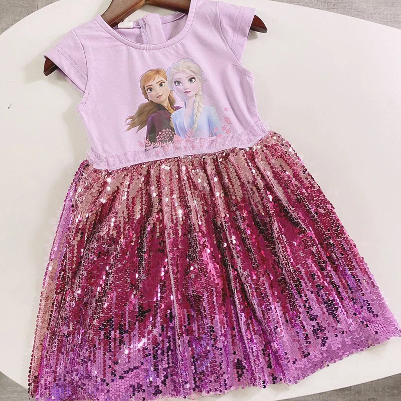 Платья для девочек платья королевы Эльзы принцессы Анны вечерние детская одежда