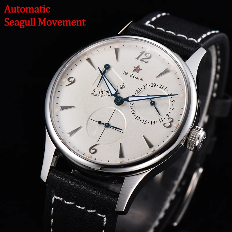 

Automatic 1963 Pilot Mechanical Mens Watch 40mm Luminous Waterproof Sapphire Military ST1780 Movement Watch Men Date Day Clock