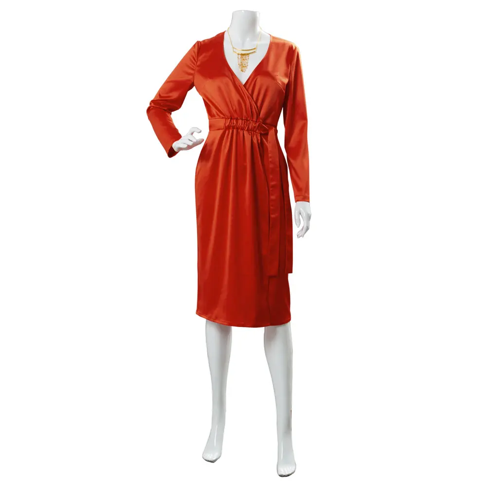 Костюм для косплея Death Amelie взрослых женщин красное платье Униформа ожерелье