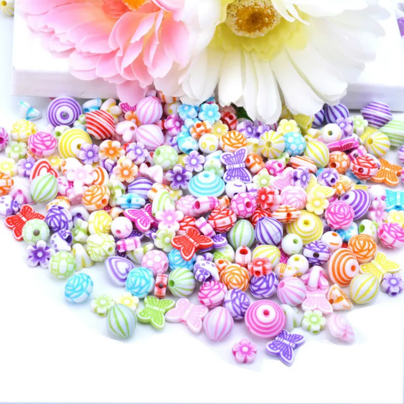 100 г/компл.(300-400beads) поезд упражнения для глаз Пластик набор аксессуаров DIY игрушки кольца ювелирные изделия ручной работы для детей раннего Educatinon подарки для девочек