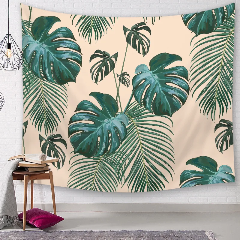 CAMMITEVER больших зеленых гобелен с изображением листьев тропические растения