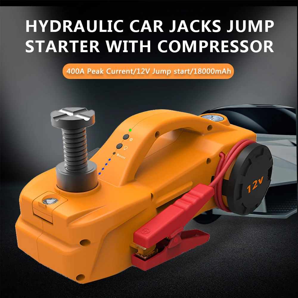 Economici Presa Idraulica 12V Dell'automobile Del Ripetitore Della Batteria Di Avviamento Di Salto Dell'automobile Portatile 18000mAh Ben Venduta Con Il Compressore D'aria Per Gli Strumenti Dei Corredi Dell'automobile