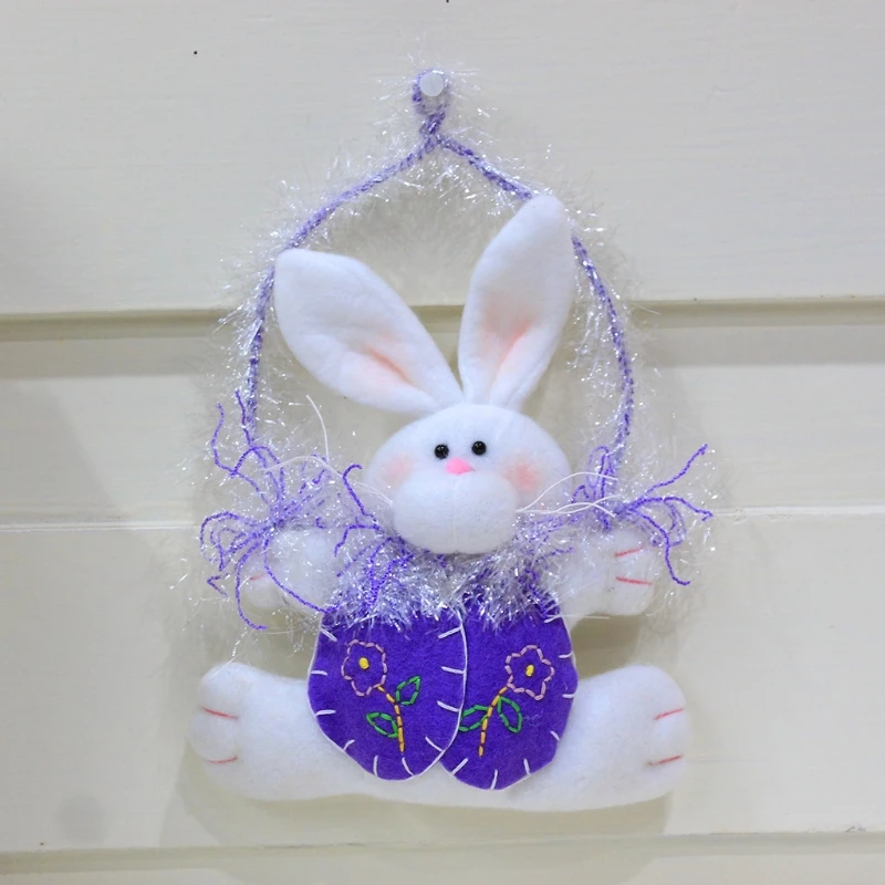 

3pcs Cute Rabbit Bunny Hanging Ornament for Easter Decoration Happy Easter Decor 87HA
