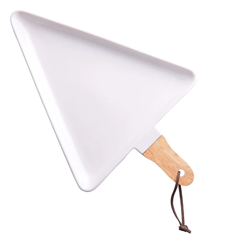 Блюдо для завтрака с треугольными ручками в скандинавском стиле керамические