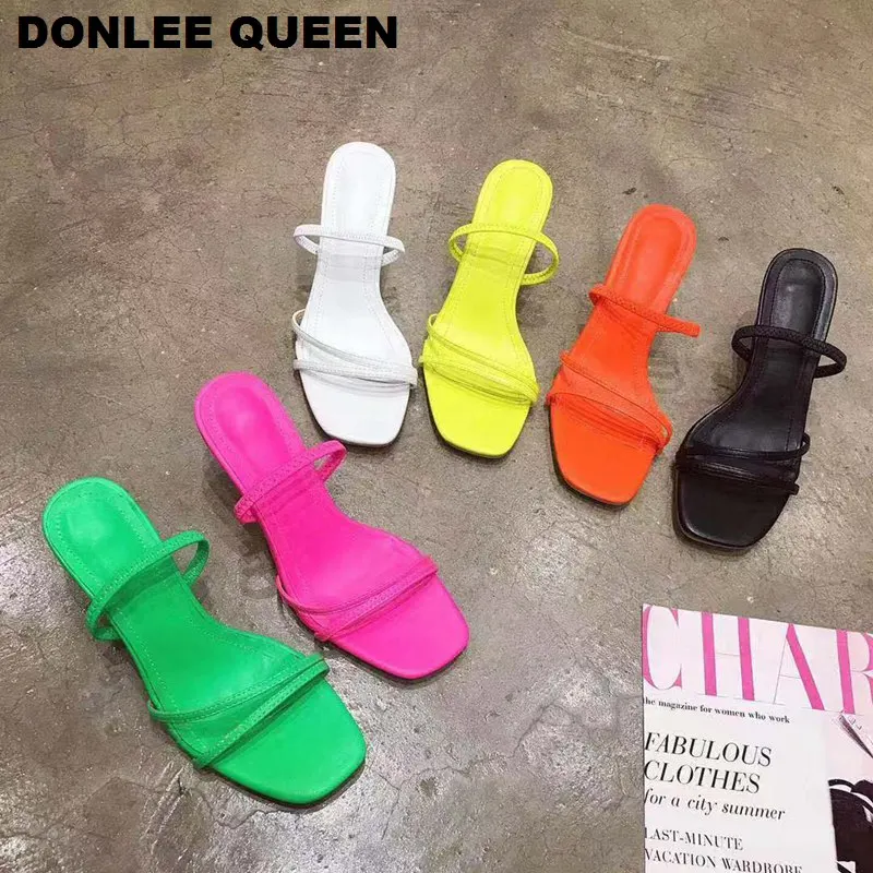 Модные босоножки с ремешком на пятке Женские пикантные высоком тонком каблуке