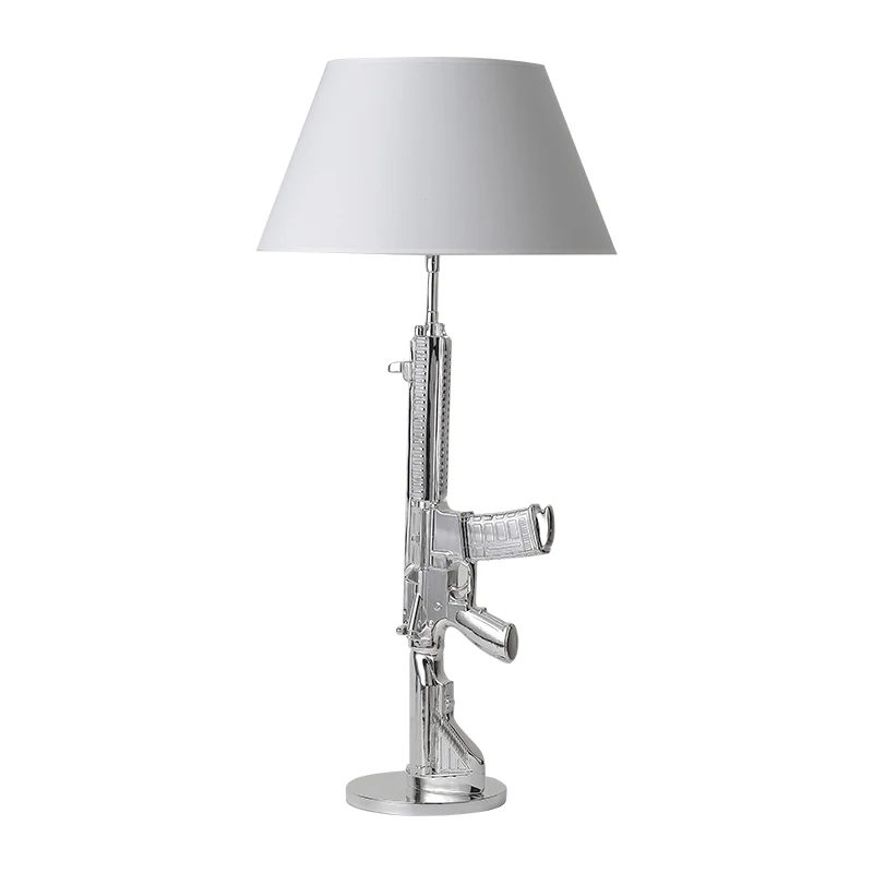Постмодернисветильник Серебристая и Золотая осветительная лампа AK47 в