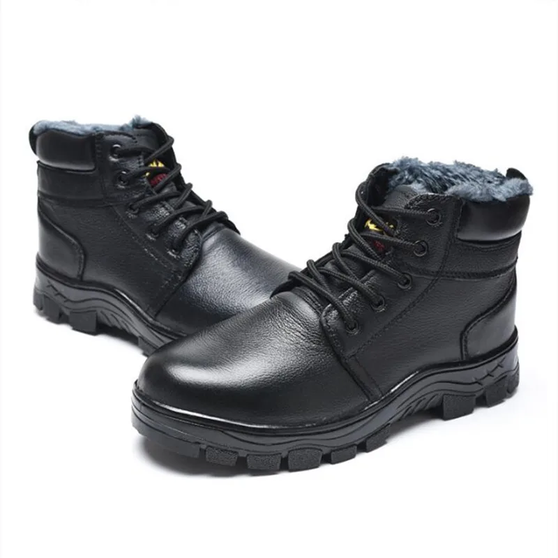 2020 Anti-Skidding Military Shoes Safety Steel Toe Work Boots Men Winter Warm for waterproof | Обувь
