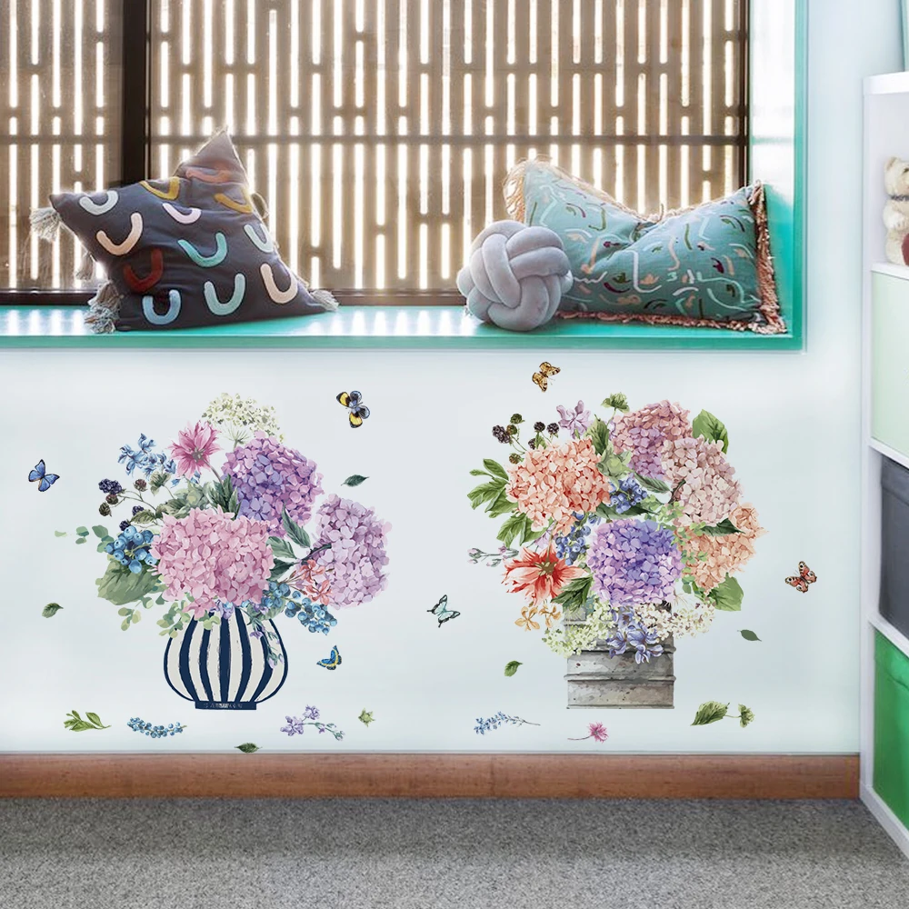 Икебана наклейки на стену спальня цветок цельный стикер холодильник гостиная