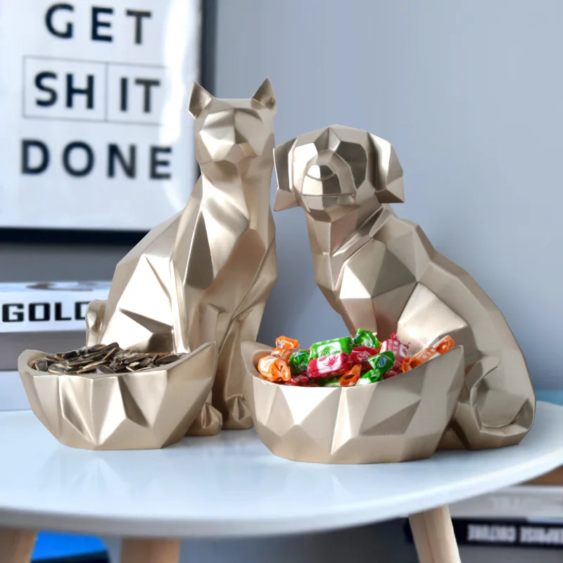 Креативная статуя собаки украшение для дома шкаф вина декор гостиной ключ