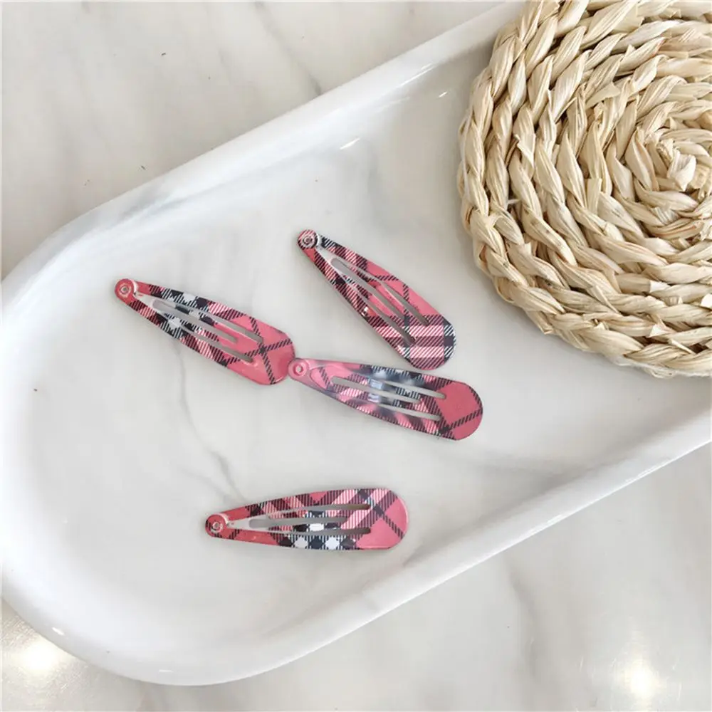 Заколки для волос в розовую сетку 6 шт./компл. металлические детские заколки