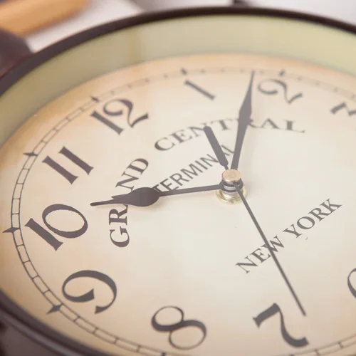 Американские креативные Двухсторонние настенные часы Ретро Металлические