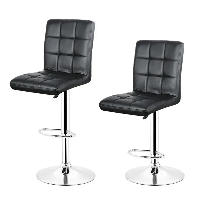 

2Pcs/Set Bar Chair Leisure Leather Swivel Bar Stools Chairs Height Adjustable Pneumatic Pub Chair Home Office Kitchen Home HWC