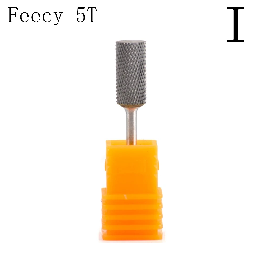 Feecy 5T I Ротационные вольфрамовые карбидные сверла для ногтей, Металлические фрезы для маникюра, кутикулы, Электрический Маникюрный сверлильный станок, аксессуары - Цвет: Feecy 5T I