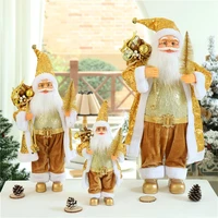 2022 christmas decorations 304560cm santa claus dolls figurine holiday decoration desk accessories room home decor escultura