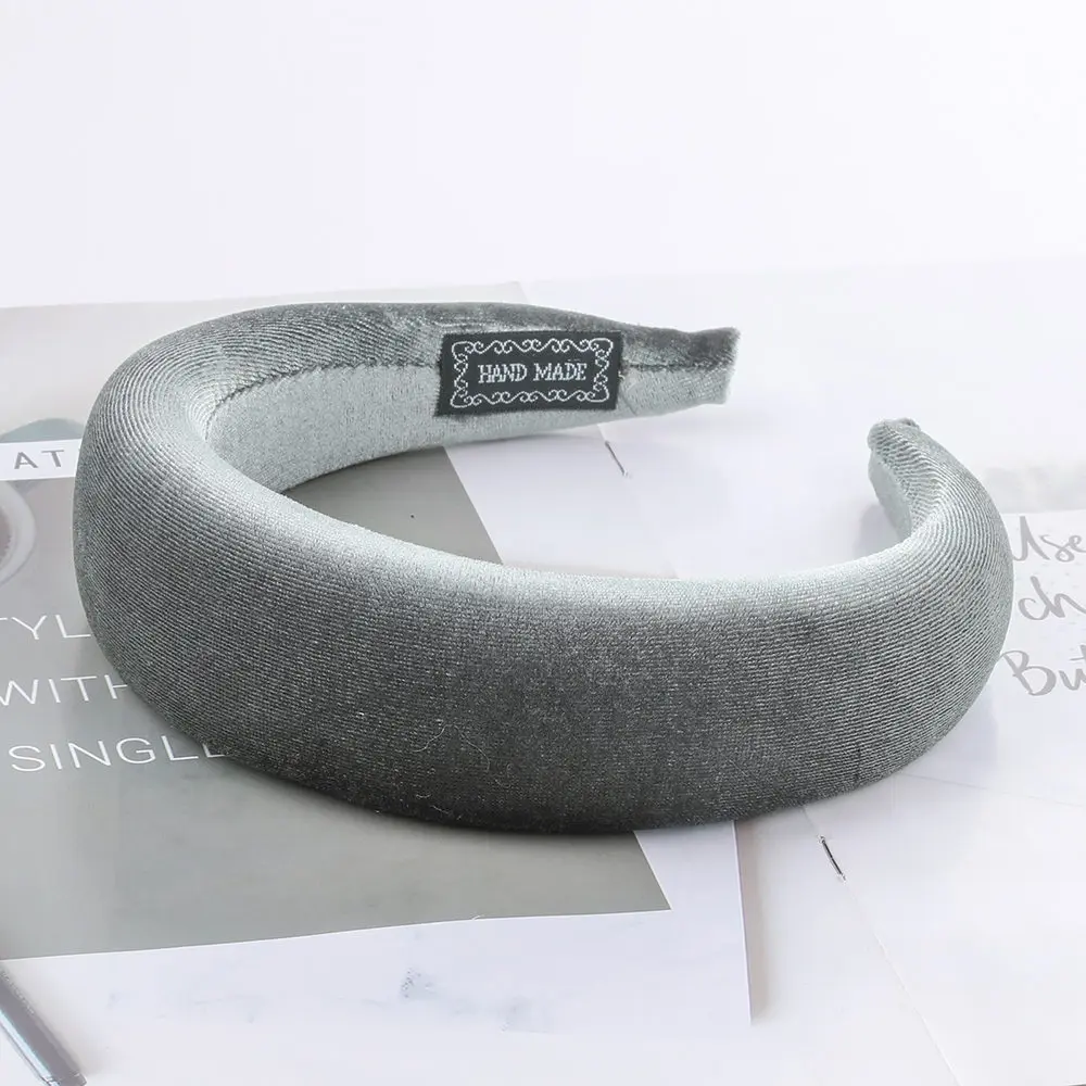 G0581 AWAYTR бархат 4 CM мягкий резинка эластичная повязка на голову для девочек широкие Пластик модные головной убор лента для волос кольца Для женщин аксессуары для волос - Цвет: G0581