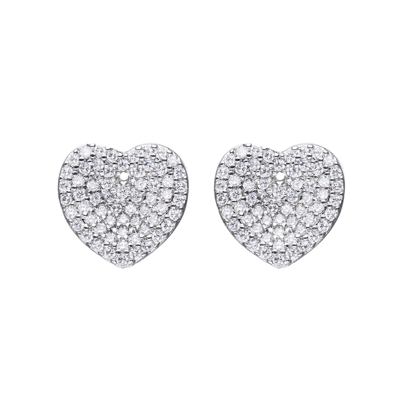 Bettyue Simple Style Heart-shape Lovely Stud Earring With White Cubic Zircon In New Trendy Party Symbol Of Love For Women | Украшения и