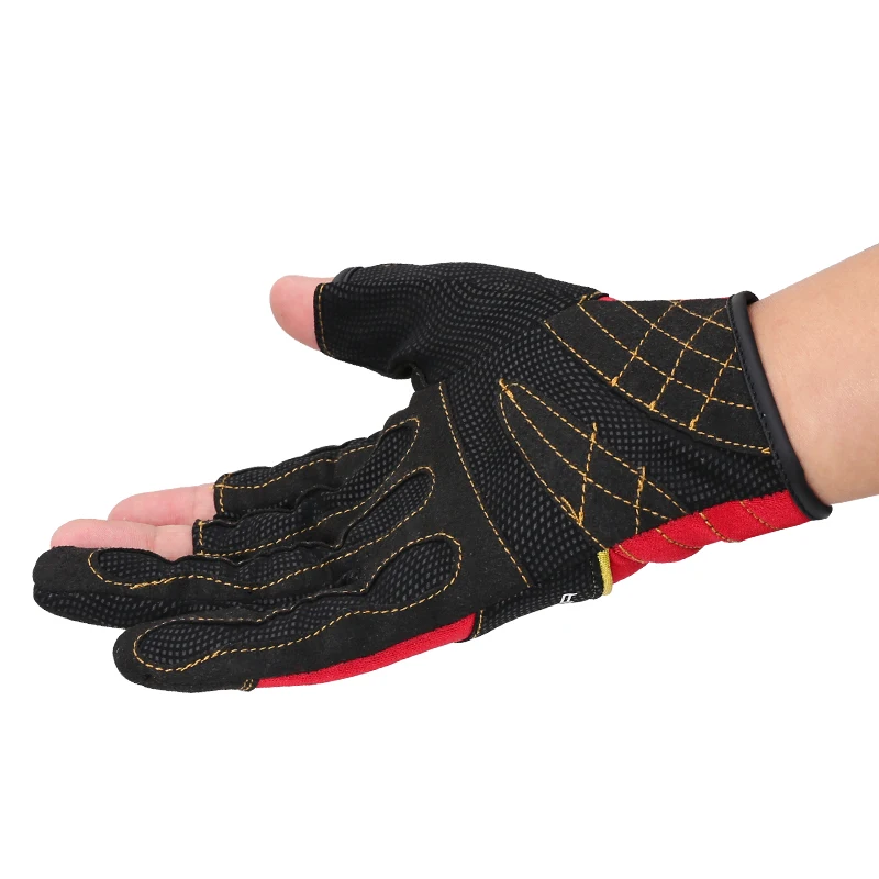 Tsurinoya 3 Половина пальца перчатки для рыбалки Перчатки Антипробуксовочные