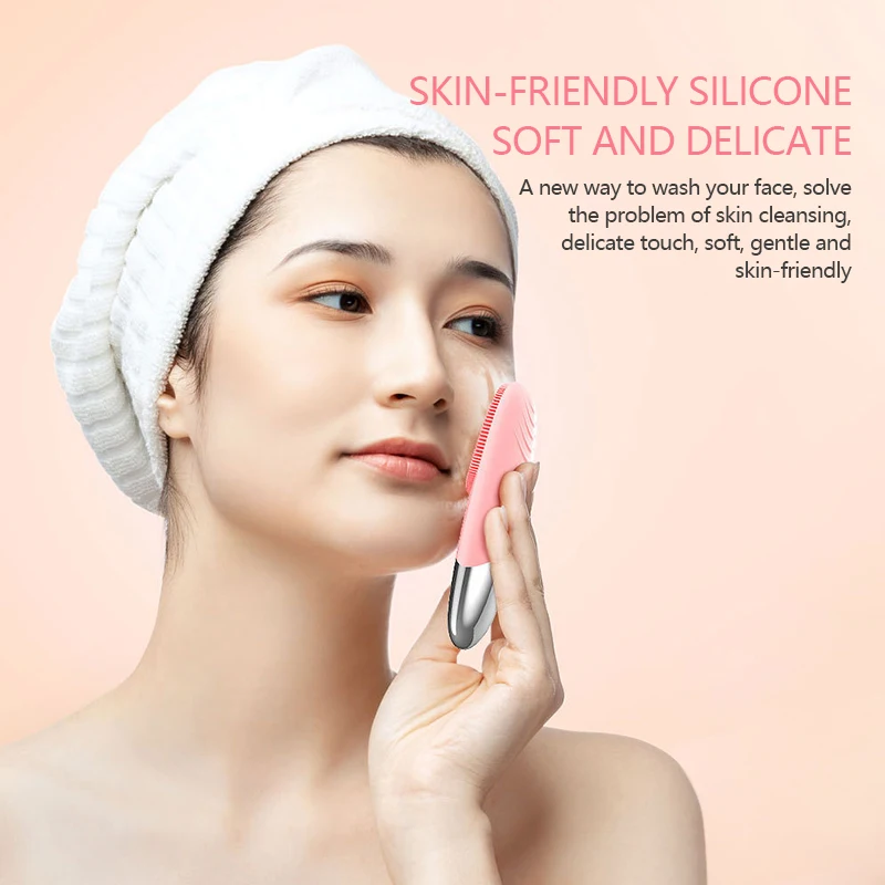 

Mini Silicone Electric Face Cleansing Brush Electric Facial Cleanser Sonic Facial Cleansing Brush Skin Massager Skin Care Tools