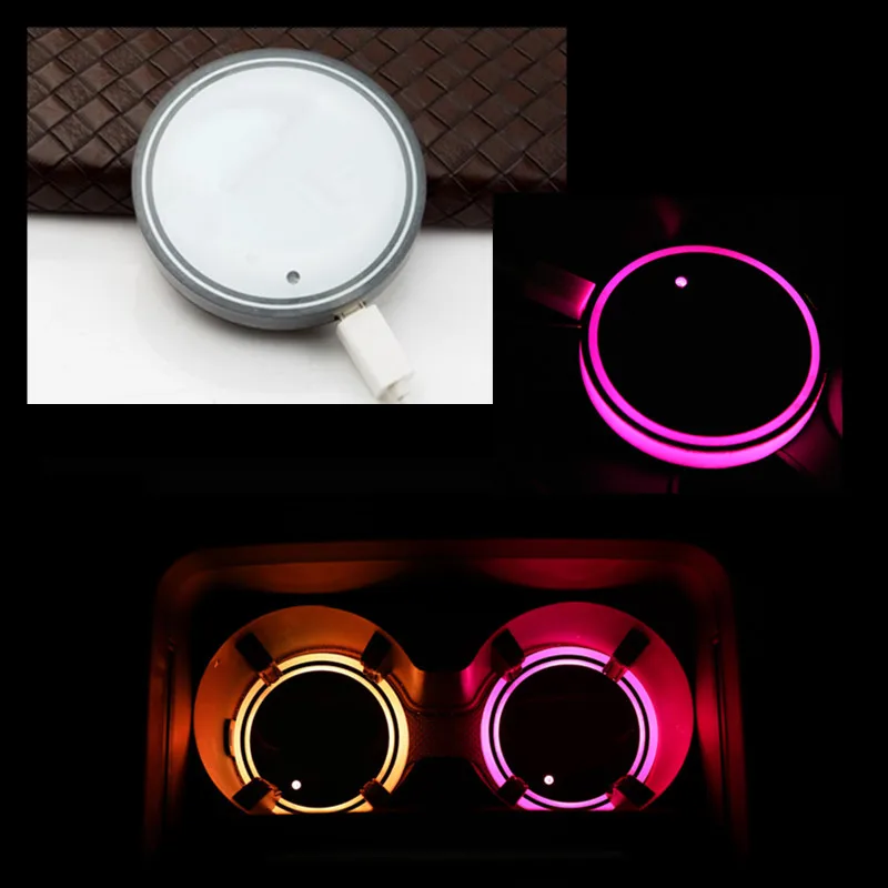 Автомобильный подстаканник 2X светильник s светодиодный логотип люминесцентные