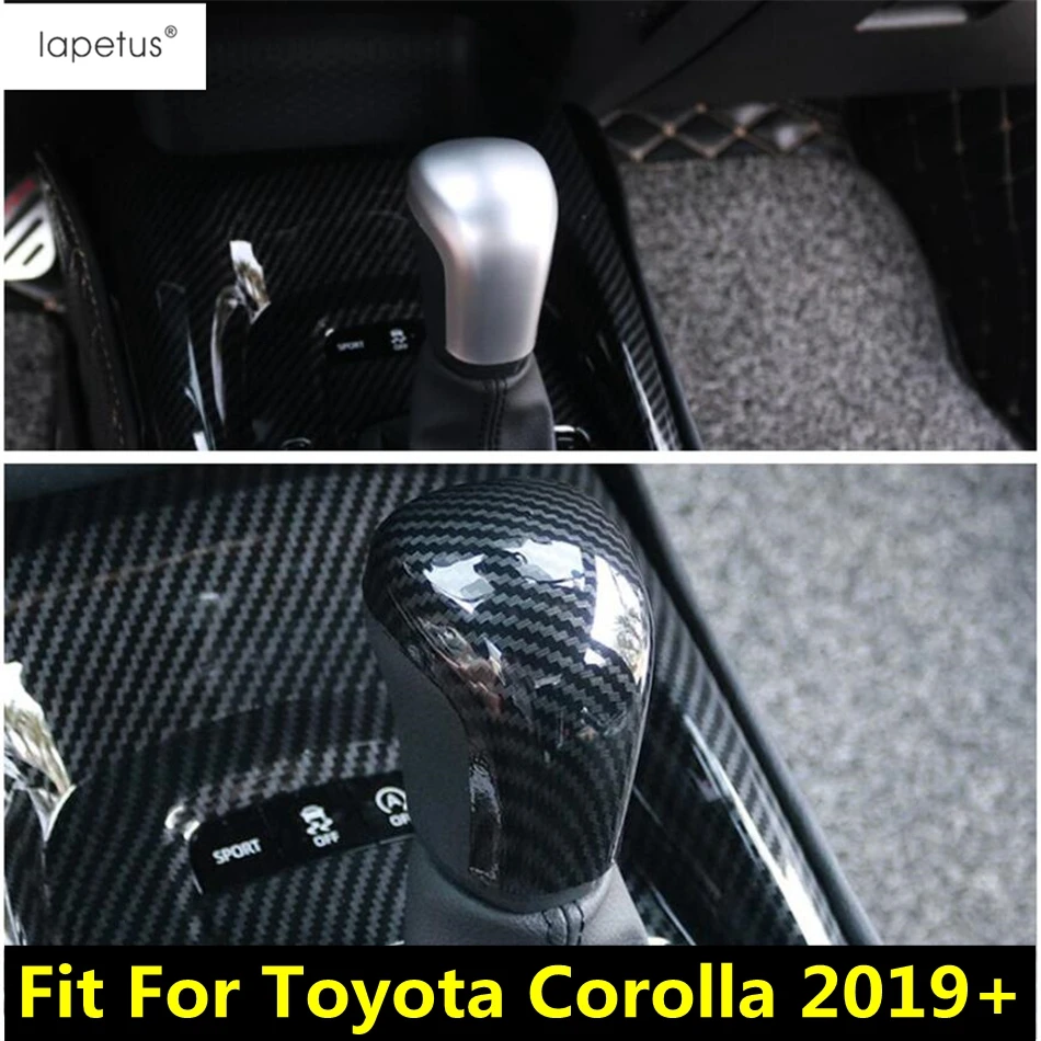 

Gear Shift Knob Head Control Frame Handle Panel Cover Kit Trim ABS Carbon Fiber Accessories For Toyota Corolla E210 2019 - 2022