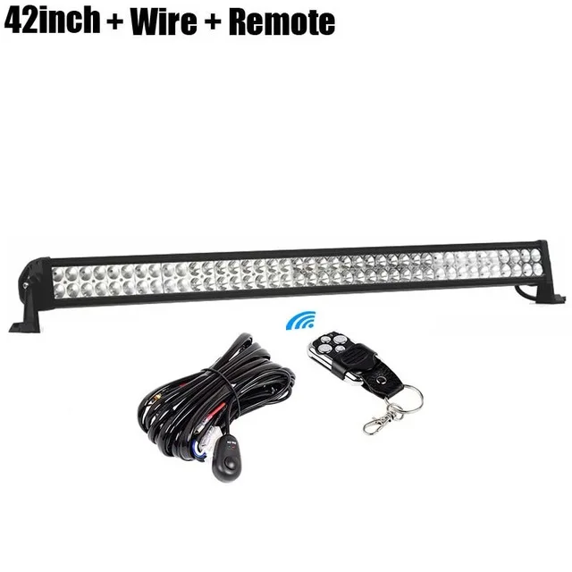 240W Remote kit 42 дюйма 240 Вт прямой светодиодный рабочий светильник для вождения автомобиля грузовика внедорожника противотуманная фара с комплектом проводов беспроводной изолятор дистанционного управления - Цвет: 240W Remote kit