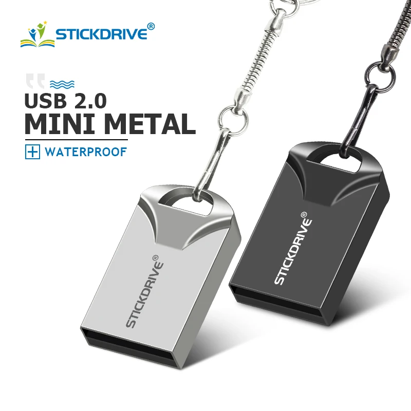 USB 2,0 Водонепроницаемый металлический флеш-накопитель 8 ГБ 16 ГБ 32 ГБ 64 Гб 128 ГБ Флешка мини usb флеш-накопитель ручка карта памяти Бесплатный подарок брелок