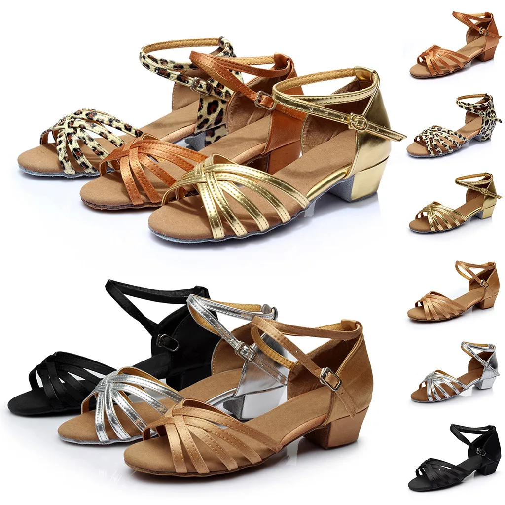Высокое качество для девочек детей бальных танцев танго сальса латинских обувь