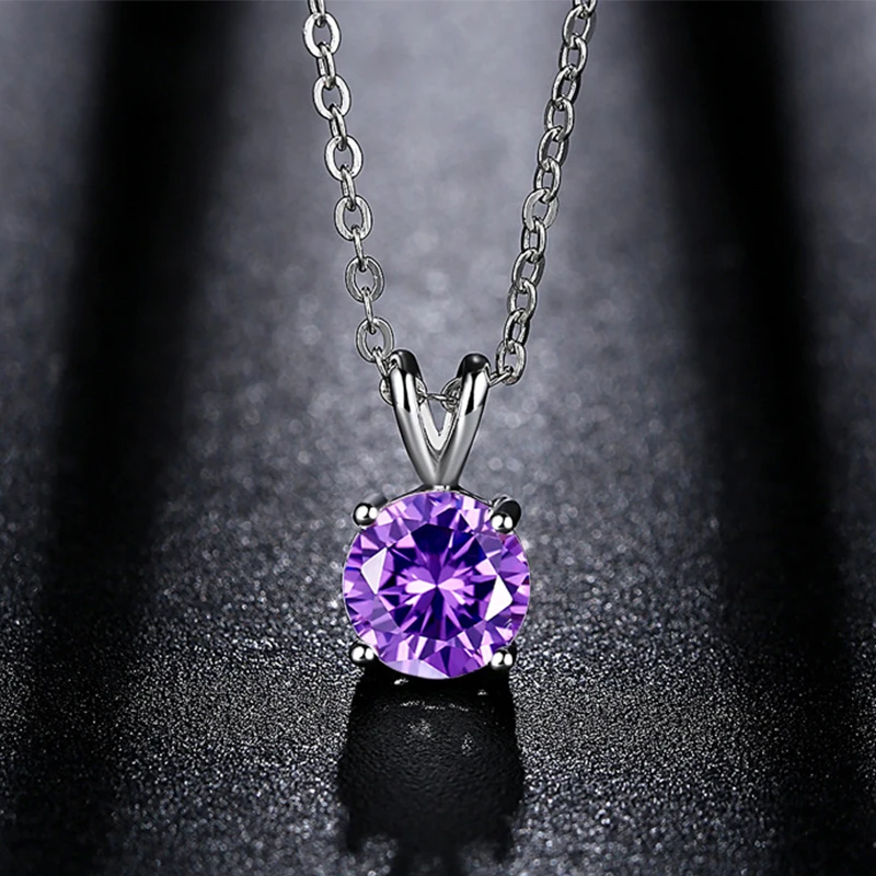 Женское Ожерелье с кулоном из циркония длинная цепочка в классическом стиле цвет