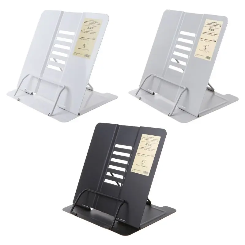 

2021 New Portable Metal Adjustable Reading Book Holder Support Document Shelf Bookstand