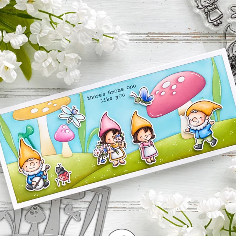 

Rectangle Mushroom Frame New Design Metal Cutting Dies Craft Stencil Diy Scrapbooking Handmade Card Make Shape Album Decor Model