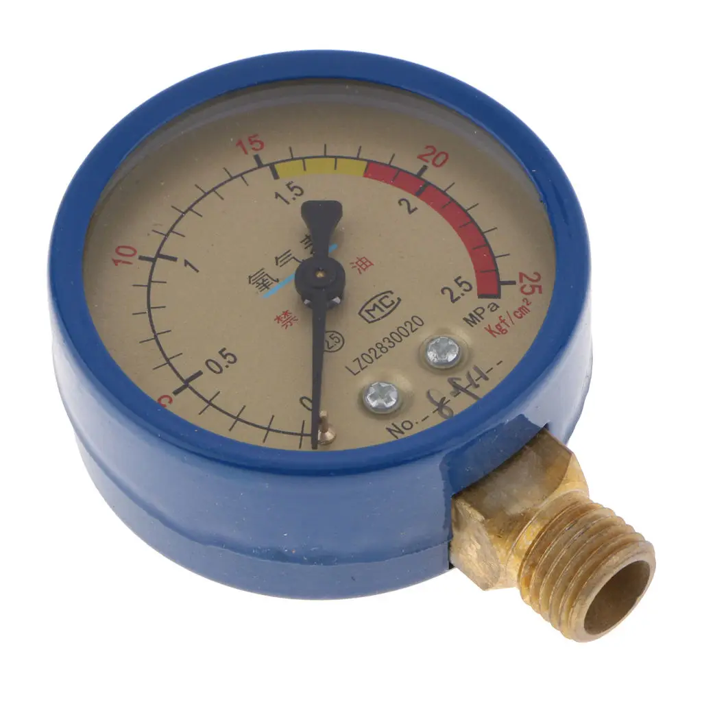 1Pcs Oxygen Pressure Reducer Flowmeter Gas Gauges 0-2.5Mpa/0-25Mpa New | Valves &amp Parts