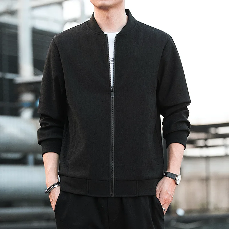 

2021 men's fall new baseball collar jacket youth simple trend casual jacket